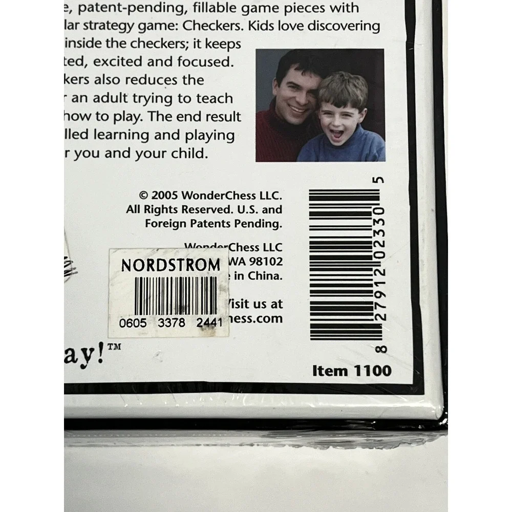 WonderCheckers Checkers Kit for Kids Prize Fillable Pieces 3D NEW‎